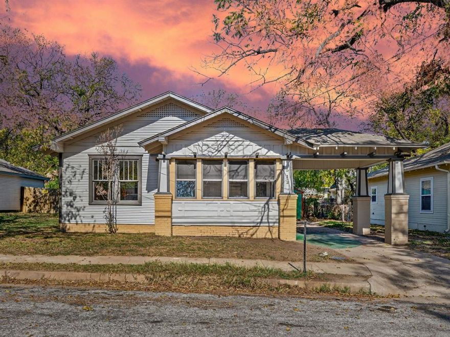 Step into this charming 2-bedroom, 1-bath Craftsman home filled with character and abundant natural light. Original windows highlight craftsmanship reminiscent of days gone by—when time moved a little slower, memories were treasured, and quality was built into every detail. Thoughtful updates, including new flooring, fresh paint, and a new HVAC system, blend modern comfort with timeless charm.

An attached carport provides convenient covered parking, while the privacy-fenced backyard creates a peaceful retreat. A separate storage building offers additional space for tools, hobbies, or equipment.

Located just a few blocks from Mineral Wells’ thriving downtown, you’ll enjoy easy access to shopping, dining, entertainment, and the exciting new park coming soon, featuring pickleball courts and more.

While all information in this listing is deemed reliable, it is not guaranteed and should be independently verfied by buyers.