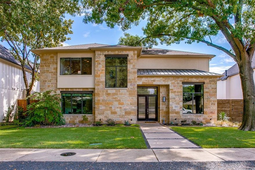 Welcome to 6910 Huff Trail, an exquisite residence in the heart of Dallas, TX, zoned for Lakewood Elementary! This luxurious home boasts 4 spacious bedrooms, 3 elegantly appointed full baths & 2 half-baths with impeccable design and luxury finishes. Upon entering, you are greeted by an expansive foyer that leads to a grand living area adorned with high ceilings and abundant natural light, a formal dining room with a wine cellar wall & a striking office with built-ins. The impressive kitchen features top-of-the-line appliances, custom cabinetry, an island & pantry. The primary suite is a private sanctuary with a spa-like en-suite bath with a soaking tub, a huge custom shower, and dual vanities. The additional bedrooms are thoughtfully designed as well. Outside, the meticulously designed backyard hosts a sparking pool, spa, and large covered patio with a fireplace, grill, smoker, and fridge! Discover the epitome of elegant living at this stunning residence. Schedule a Showing today!