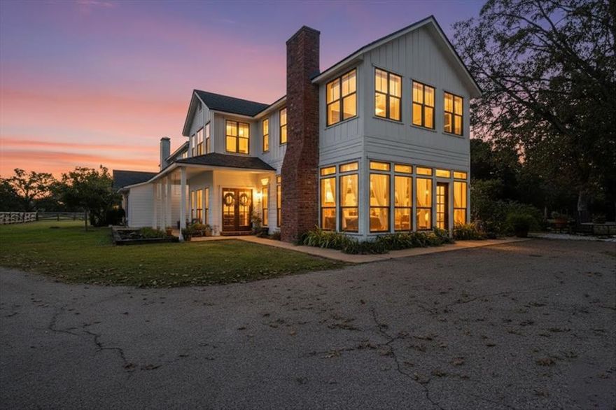 This brilliantly designed French Farmhouse is awaiting your arrival. If you are looking for a home or a retreat that provides peace and a place to gather with your family and friends, then look no further. From the moment you enter the gates you may feel nostalgic. All the things of the past, present and future are held within this 170-acre family organically farmed property for the past 25 years. The main home boasts of four bedroom suites, two large commercial kitchens, a library, a family room, a great room, a brick oven, five uniquely built fireplaces, spa-grade jacuzzi, and in the heart of the home is a large dining room framed by arches, and a the beverage bar is designed for greeting all your guests. There are handmade knotty Alder wood doors and cabinetry throughout the home that exude warmth and rich character. Earthy bamboo and porcelain flooring can be found throughout. Stunning hand-crafted concrete kitchen countertops always give way to conversation. Covered porches for sunrises and sunsets with a balcony for breathtaking stargazing in the evenings. Creatively designed this property has a climate controlled barn with water and aerobic septic system. For gathering outside around the grill, entertaining guests, or to watch your favorite sporting event on television, this property offers a large covered and screened patio with kitchen. The Gate House serves as the perfect fully equipped guest house when your family and friends want to linger longer. There is a detached two car garage at the main home. This rare and hard to find property is in the heart of gorgeous East Texas and is conveniently located to many amenities, only minutes from the county airport. Multiple facilities on this property would make excellent horse or cattle ranching prospects given its fencing, cross fencing, hay barn, 7 spring fed ponds, hay meadows, two large animal loading ramps, corals, and much more. What a jewel!