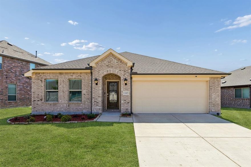 Modern comfort meets everyday functionality in this beautifully maintained 2021 Bloomfield home in Anna. Offering 4 bedrooms and 2 baths, this thoughtfully designed layout delivers both open-concept living and defined spaces where you want them.

At the heart of the home, the kitchen is a standout—featuring granite countertops, a large center island with seating, stainless steel appliances, gas range, and extensive cabinetry that makes both daily life and entertaining effortless. It flows seamlessly into the dining and living areas, creating a bright, connected space with great natural light and room to gather.

The spacious living room offers a comfortable retreat with plenty of wall space and flexible furniture options, while the private primary suite provides a quiet escape with an oversized bathroom, walk-in shower, and generous closet.

Secondary bedrooms are well-sized and versatile—perfect for guests, kids, or a home office setup. You’ll also appreciate the dedicated laundry room, modern finishes, and neutral color palette throughout.

Step outside to a low-maintenance backyard with a covered patio—ideal for relaxing evenings or weekend grilling.

Located in a growing Anna community with convenient access to major highways, this home offers the perfect balance of newer construction, functional design, and everyday livability.
