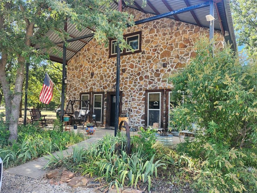 Check out this Barn dominium sitting on 1.86 acres  Main home has 3 bed 2 bath large open floor plan with restaurant style size gas stove for cooking amazing meals with your loved ones. Large walk in pantry with Very big Island to spread out and with Concrete counter top that matches the concrete floors. Plenty of space to spread out for entertaining. Beautiful cedar walls and large windows for excellent natural lighting. The Primary bedroom is a awesome loft style space that overlooks the family room and kitchen. there is a claw tub for relaxing baths, separate huge walk in Shower. Walk in closet for all your accessories  with perfect storage space. Beautiful Metal stair case and high vaulted metal Ceilings, absolutely stunning. Nestled in the county life style. Second living quarters for guests or Mother in law suite. Its a one bedroom Open floor plan with Kitchen and a huge walk in shower and Washer and dryer hookups. Separate electric meters. There is a slab already plumbed and poured for building a shop.  has  poured area for a carport out front as a well planned are to get all your work ideas in mind. These homes are builder owned custom built with fun rustic features throughout. There is a 4 bay carport with work shop for all your mechanical needs with plenty of parking on the property. RV parking with plug, Fully fenced perimeter  with no climb fence, perfect for your small farm time livestock. There is a  a solar front gate for privacy. Mature Shade trees and a awesome fire-pit for entertaining in  a park like setting to create the atmosphere for fun evenings out in this wonderful country setting. Shopping is just minutes away, Quick access  to Hwy 82 to be in Sherman or Gainesville in just 15 minutes Don't miss this opportunity to grab a private piece of paradise right in the heart of the up coming community as it expands. Enjoy the country while right in the heart of being seconds away from all the new development in the area. A Must tour!!