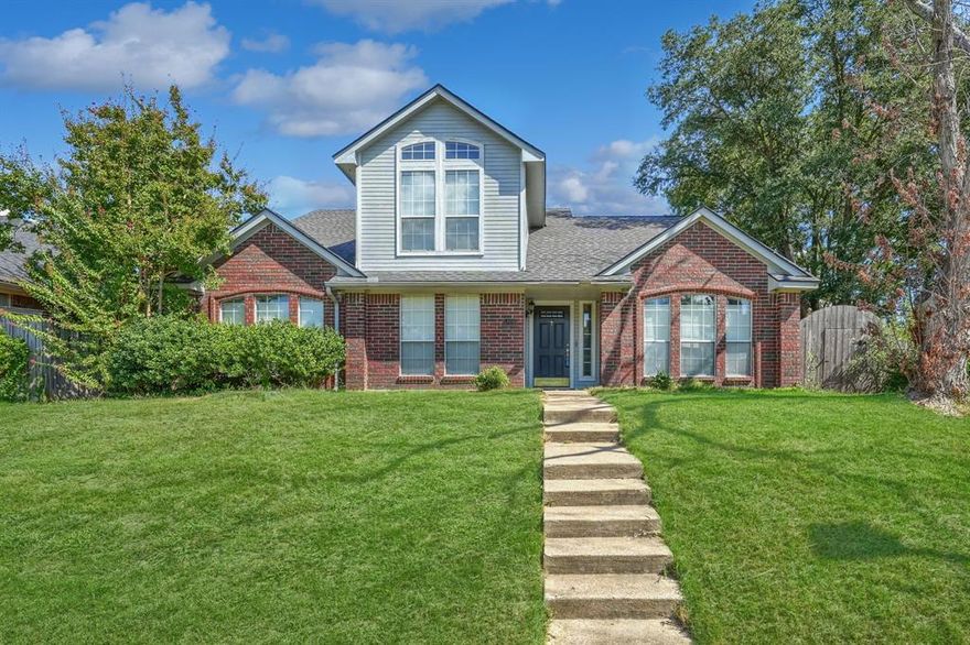 Ready for its next chapter, and priced well UNDER MARKET VALUE, this home offers the freedom to create a space perfectly tailored to your lifestyle! This charming 3 bedroom, 2 bath home offers an ideal layout with the primary suite conveniently located on the first floor. Enjoy both a formal living and dining area, plus a cozy family room featuring a wood-burning fireplace—perfect for gatherings or quiet evenings at home. The open kitchen includes a pantry, abundant cabinet space, a breakfast area for casual dining, and a great flow into the family room.

Upstairs, you’ll find two spacious secondary bedrooms, each with its own walk-in closet, along with a versatile open loft area that’s perfect for a game room, playroom, home office, or creative space—complete with an additional storage closet. Don’t miss the clever under-stair storage for extra convenience!

Sitting on a large, irregular-shaped lot, this property offers more space than most homes in the neighborhood, providing endless potential for landscaping, entertaining, or your DREAM outdoor oasis.

Located in a prime area close to local dining, supermarkets, and medical offices, with easy access to President George Bush Turnpike (less than 2 miles away), Interstate 30 (6 miles), and Downtown Dallas in just 30 minutes. It’s also less than 2 miles from the DART station, making it perfect for commuters. Families will appreciate the choice of schools in the area, offering excellent options and flexibility to meet their educational needs.

Don’t miss your chance to make this spacious, well-located home yours today! This home is being sold in AS-IS, WHERE-IS condition. Inspections are encouraged, but owner shall make no remedy or repair.