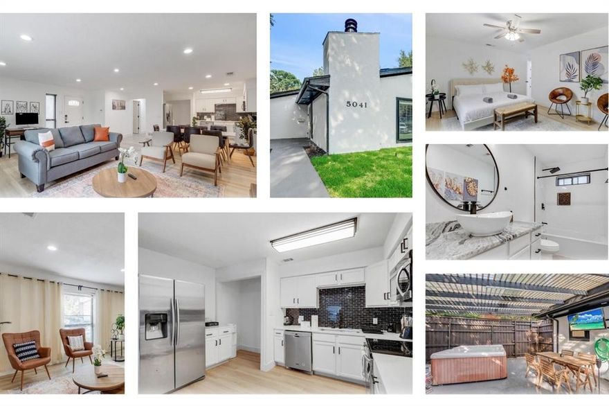 *PREMIER LOCATION, BEAUTIFULLY UPDATED & MOVE-IN READY* Welcome to this beautiful Fully Furnished 4-2-2 home in North Dallas! This home was recently remodeled with meticulous attention to every detail. sitting in the end of a cul-de-sac, this property boasts 4 bedrooms, 2 full baths, and a 2-car garage. Step inside to be greeted by a beautifully designed living room with a brick fireplace, updated kitchen offers SS appliances, quartz countertops, new backsplash and is adjected to a dining table. Master bedroom boasts an updated bath with a new walk-in shower, 3 additional bedrooms share a hall bath with a tub. New vinyl floors run throughout the house with tile in Baths. Private backyard is fully fenced, featuring a spa, a covered patio, and an outdoor sitting area and a grill. Short term lease is available, ideal solution for temporary housing due to relocation or home renovations. Lease includes all furnishings shown in photos, TVs, stocked kitchen, bedding, linens & all appliances including fridge, washer & dryer. There's nothing to bring but your own personal items! Schedule your tour today.