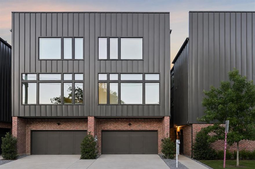 This modern residence offers a well-balanced combination of clean design and everyday functionality. Defined by strong architectural lines and open, light-filled spaces, the home is designed to support both entertaining and comfortable daily living. Natural light moves throughout the interior, highlighting white oak flooring, custom tilework, designer lighting, and thoughtfully detailed ceilings. Motorized shades and custom window treatments provide added convenience and privacy. The home includes four bedrooms, each with its own ensuite bath, offering flexibility and comfort for residents and guests alike. Indoor and outdoor spaces connect seamlessly, leading to a private backyard featuring a water element and plunge pool—well suited for both quiet use and entertaining. Additional features include a two-car garage and a location convenient to nearby dining, shopping, and entertainment.
