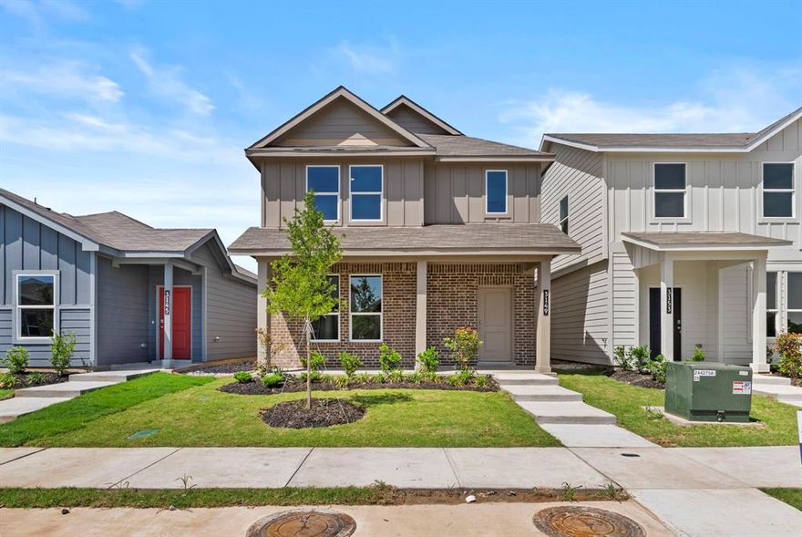 Seller is willing to assist with closing costs or a rate buy-down through preferred lender with an acceptable offer. The Almond floorplan – This well-designed two-story home offers a modern and functional layout ideal for everyday living and entertaining. The main level features an open-concept design where the kitchen, dining area, and spacious family room flow seamlessly together, creating an inviting and connected living space. The kitchen is thoughtfully designed with ample cabinetry, generous counter space, and a layout that overlooks the main living areas, making it perfect for hosting and daily use. A convenient powder bath is located on the first floor for guests. Upstairs, the private owner’s suite provides a relaxing retreat complete with a spacious bedroom, en-suite bathroom, and a large walk-in closet. Two additional bedrooms are also located on the second floor, offering flexibility for family members, guests, or a dedicated home office. The layout is designed to maximize space, comfort, and privacy. Natural light enhances the home’s bright and welcoming atmosphere throughout. This home offers a great combination of efficiency, style, and functionality in a growing and convenient location.