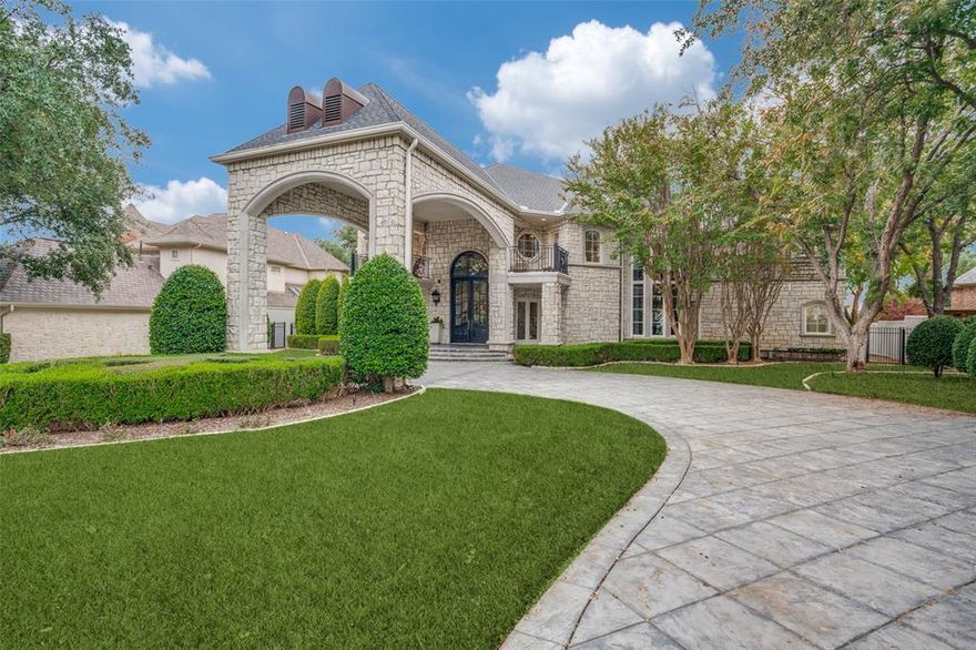 Back On Market at No Fault to Seller.  Starwood Estate welcomes you with an impressive entrance highlighted by a spacious porte-cochere, double doors, and a majestic staircase upon arrival. Open-air catwalks provide a picturesque view of the sophisticated entryway, formal living and dining areas. The chef's kitchen seamlessly connects to the living room, complete with a sizable stone fireplace, soaring double-height ceilings, built-in features, and a captivating view of the pool. Relax in the luxurious primary suite, with large stone fireplace, upstairs you will find the remaining bedrooms, movie theater, and an additional primary suite. Home has a swim up bar, hot tub, sports court & outdoor living. Fully furnished with designer furniture.