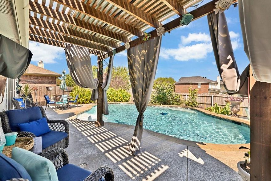 RESORT-STYLE BACKYARD + MOVE-IN READY JUST IN TIME FOR SPRING! 

If anything stops your scrolling, it’s this backyard. Welcome to 431 Hidden Ridge Dr. in Burleson, where a refinished in-ground pool with stunning tile, a cabana-style covered patio with privacy curtains, and lush landscaping create a true private retreat perfect for spring and summer entertaining.

Inside, this 3-bedroom, 2-bath home with a dedicated office offers 1,842 sq. ft. of easy, functional living. The kitchen features an upgraded gas stove, the layout flows beautifully for gatherings, and the spacious primary suite delivers comfort with a large bedroom and bathroom.

 Move-in ready. Pool season ready. Lifestyle ready.
Homes with this level of outdoor living don’t last—schedule your showing before spring buyers make their move.