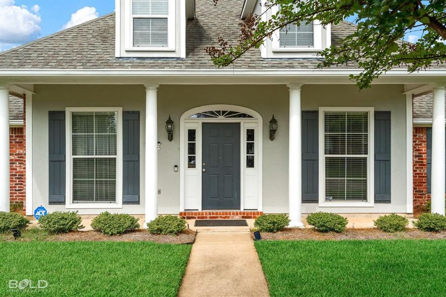 You must see this beautiful home*Southern Living Front Porch spreads across the front*Open Living Dining room with has 12' ceilings with French doors leading to the extended patio in back*Kitchen with granite and tons of cabinets , electric range oven, microwave and hot water heater under the deep stainless steel sink*Porcelain tile flooring*Large walk in pantry*Breakfast bar plus breakfast area*3 Bedrooms, 2.5 baths*FULL HOME GENERATOR*Front and back sprinkler system*Hot water heater replaced in 2024*HVAC replaced 2016*ADT security*BUT THAT'S NOT ALL***DETACHED OFFICE OR HOBBY ROOM in back with Central HVAC, Desk, cabinet storage and carpet*with a concrete sidewalk from the patio to the front door of it*STONE CORNER WATERFALL in the backyard*Privacy fenced*Primary suite has separate bath, 2 walkin closets, garden tub, separate shower and his and hers vanities*Hall bathroom has a walkin handicapped accessible shower*Large corner lot allows side entry garage with storage ROOM plus open storage area*Utility room has storage behind the door as well as cabinets and additional shelving for storage*This has been a well loved home