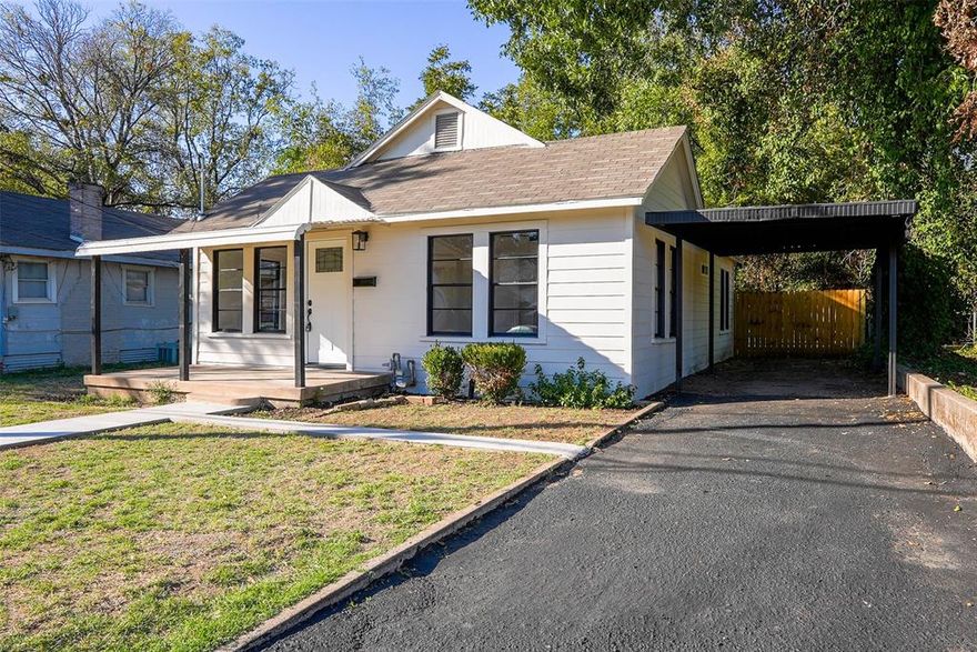Welcome to this remodeled 2-bedroom, 1-bathroom home in Haltom City, Texas. This charming residence features a thoughtfully redesigned interior, a spacious yard, and modern finishes throughout. The open-concept living area, fully remodeled kitchen, Restrooms and tranquil bedrooms create a perfect retreat. With New Electric, Plumbing, AC. Conveniently located near amenities and with easy access to major highways, this property offers a sophisticated lifestyle in a charming community. Don't miss the chance to make this house your dream home. Schedule your showing today!