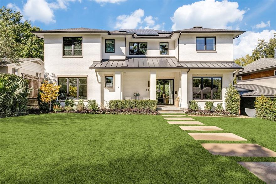 Built from the foundation up in 2018, this gorgeous Lakewood 5 bedroom with pool is just moments from White Rock Lake. The 2018-constructed home was built from the foundation up, but lives and feels like it was built only yesterday. Enter to beautiful hardwoods, study, open kitchen with large center island, coffee bar, desk alcove, and built-in fridge. The family room has a wall of windows overlooking the backyard, pool and landscaped yard. Additionally, the first floor has a wonderfully private guest room with bath, as well as a conveniently located half bath near the door to the backyard. 
Walk upstairs to a large second living area, three secondary bedrooms, two with a shared bath, and one with a private en suite bathroom. The master is spacious with views of the backyard and has a gorgeous en suite bathroom with dual sinks, separate shower and tub, and large walk-in closet with built-ins. Other features include front covered porch, and attached two-car garage.