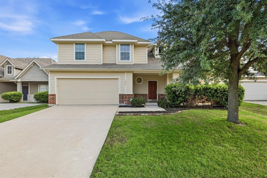 This beautifully maintained 4-bedroom, two-story home is ideally located in McKinney and zoned to the highly sought-after Frisco ISD, offering a comfortable blend of style and functionality. The main level features a light-filled living area with soaring ceilings and a fireplace, creating an inviting space that flows seamlessly into the kitchen and dining areas. Just off the entry, a versatile flex space provides the perfect option for a home office, den, or additional sitting area. The kitchen offers ample cabinetry and counter space—ideal for both everyday living and entertaining. The downstairs primary suite serves as a private retreat with dual vanities, a garden tub, separate shower, and a spacious walk-in closet. Upstairs, you’ll find three additional bedrooms along with a flexible loft that can serve as a game room, second living area, or workspace. Throughout the home, luxury vinyl plank and ceramic tile flooring create a cohesive, low-maintenance environment with no carpet. Step outside to a fenced backyard featuring an oversized patio, perfect for relaxing or hosting gatherings. Located in an established community with access to a neighborhood pool, playground, jogging paths, and nearby golf, this home offers both convenience and lifestyle. With close proximity to shopping, dining, and major commuter routes, it’s a wonderful opportunity to enjoy well-rounded living in a prime McKinney location.