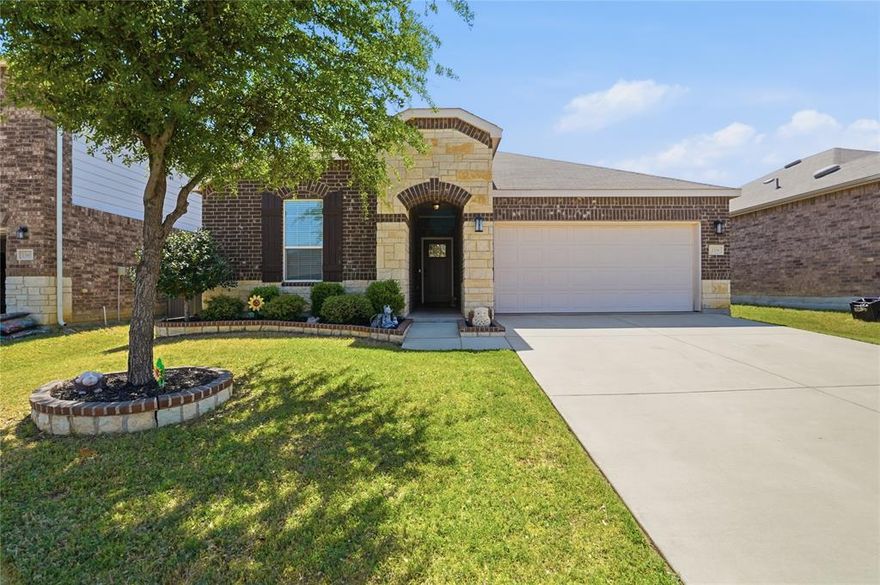 3 Bedrooms * 2 Baths * 1,687 SQFT * Built in 2018 by Centex Homes * Open Layout with Kitchen, Living & Dining in same room * Kitchen has Island, Granite Tops & 42 inch Cabinets * Wood-Burning, Stone Fireplace in Living Room * Ceiling fans in most rooms & Updated light fixtures * Primary Bedroom split from secondary rooms * Primary bathroom has separate tub & shower along with 2 sinks & walk in closet * Window Blinds  * Updated Front Door * Covered Back Patio & Front Porch * Garage finished with paint & texture * Pull down attic stairs & plywood in attic for storage * Landscaped with Brick & Stone borders * 2 Community Pools * Pocket Parks & Trails * Dog Park * Easy access to 287 or I-35 * Keller ISD Schools * Short distance to Alliance Town Center, Presidio Village, Downtown Fort Worth * Buyer to verify all information