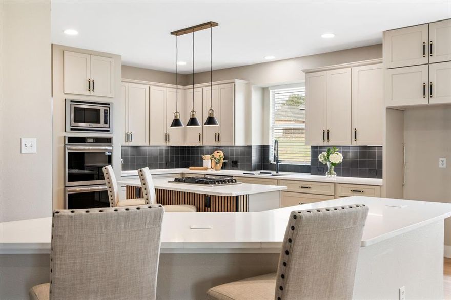 Perfectly positioned on a private cul-de-sac adjacent to a greenbelt in one of Coppell’s established neighborhoods. This fully renovated home delivers a transitional luxury feel with the ease of true move-in ready living. Every detail has been thoughtfully curated to create a home that feels elevated yet effortlessly livable. From the moment you enter, natural light and clean architectural lines set the tone. Rich flooring, designer lighting, and layered textures create depth and warmth throughout nearly 4,000 square feet of living space. The kitchen serves as a true centerpiece, updated with modern finishes, generous cabinetry, and expansive prep space that open seamlessly to inviting living areas designed for connection and conversation. The expansive downstairs primary suite is a true escape, with a sitting area and spa-inspired bath with luxurious finishes like the marble flooring. Enjoy a secondary bedroom with an adjacent full bath. Outdoors, the private backyard, covered patio and sparkling pool create a peaceful backdrop for evening gatherings, quiet mornings, or weekend entertaining. Located within convenient access to parks, shopping, dining, and major commuting routes, this home pairs location with lifestyle. Owning this property means stepping into a space where the work has been done, the design feels intentional, and daily life unfolds with ease. Host with confidence, relax in comfort, and enjoy a home that reflects both success and warmth.