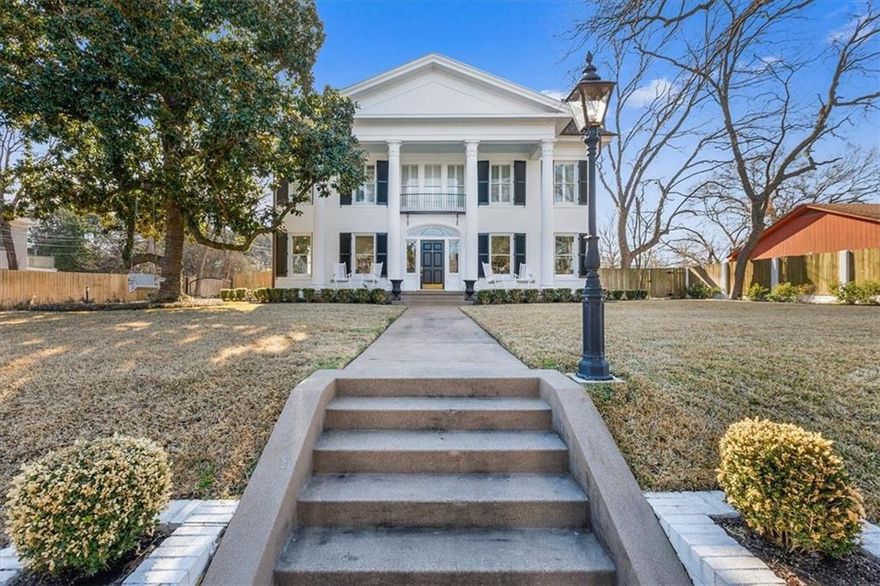 Stunning does not begin to describe this one-of-a-kind Cameron Park Estate.  Located in historic Cameron Park, 410 Rice Avenue is a sight to behold.  Boasting 5,043 square feet in the main house and a 990 square foot guest house, you will have plenty of room to entertain.  And oh the entertaining you could do in this 3 story, 5 bedroom / 5.5 bath piece of Waco history.  You and your guests will be welcomed by the warm glow of Bevolo gas lanterns and the wide front porch. Prepare to be amazed upon entering this magnificent home.  You and your guests will surely enjoy the hand-painted mural by artist Sean Oswald depicting scenes from Waco and Cameron Park.  This stunning home was completely remodeled in 2018 and no expense was spared bringing this historic home back to its original glory.  Beautiful chandeliers adorn the rooms of this estate like beautiful jewelry.  This lovely home is the perfect combination of form and function with its historic grandeur and modern amenities and features.  Speaking of features, 410 Rice Avenue features Sonos flush mount speakers throughout, Sub-Zero paneled refrigerator and freezer, stainless steel La Cornue range with polished brass, Newport Brass pot filler and so many more!

Don’t miss out on the opportunity to own a piece of Waco history.