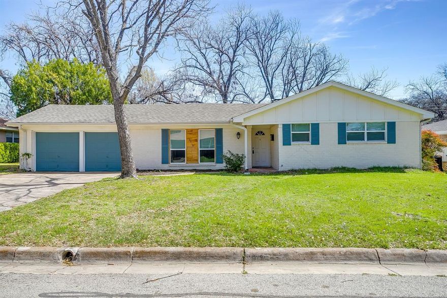 Tucked away on a private street in one of Southwest Fort Worth’s most charming communities, this inviting three bedroom, two bath home offers a wonderful blend of comfort, style, and convenience. Inside, you’ll find a spacious open floor plan that creates an easy flow between the living, dining, and kitchen areas, making the home feel bright, functional, and welcoming. Updated finishes add a fresh, modern touch, while the thoughtful layout makes the space feel both comfortable and practical for daily living or entertaining. Step outside to a nice large backyard with plenty of room to relax, garden, play, or create the outdoor setup you’ve been dreaming of. Conveniently located with easy access to I-20, commuting, shopping, dining, and everyday essentials are all just minutes away. Whether you’re a first time homebuyer, someone looking to downsize without sacrificing comfort, or an investor searching for a solid rental opportunity, this home is full of potential and ready for its next chapter.