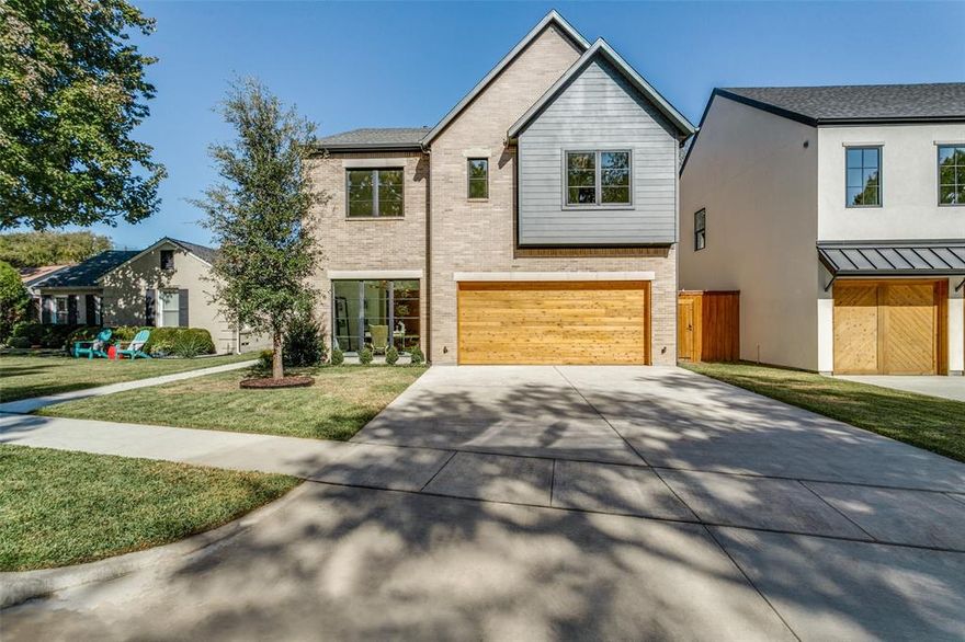 New construction in Wilshire Heights completed by D Best Builder, Patten Custom Homes. This very centrally located home has all the bells and whistles, not to mention it feeds into Mockingbird Elm.! This home has a very versatile floorplan. Walking into the home you have a flex room with full bath steps away, an open concept kitchen-living-dining with eat in kitchen island. From the dining and living, you can walk out onto the covered patio that features a built-in grill, recessed heaters, an egg, refrigerator, trash pull and bar seating. The landscaped backyard also features a fully turfed yard with putting green. Upstairs, you walk into the spacious family room with built-ins, gym off the family room, full WD room 3 secondary rooms and a generously sized primary suite with a spa like bathroom. The beautifully designed home features designer lighting, high-end appliances, custom built-in cabinets throughout, designer tile, smart home wiring and so much more!