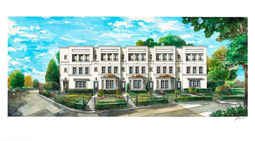 A first of its kind in the Tanglewood TCU area. Luxury townhome with over 3200 sq feet of living space on three levels.  The third level is dedicated to family enjoyment and entertainment, including a large covered open air patio with views for miles.  See downtown, TCU and the Colonial Country Club right out your windows. Luxury and quality abound at every corner, from the hardwood floors throughout the main areas, to the custom cabinetry, built in Thermador appliances and top of the line polished nickel fittings by Kohler.  Modeled after the Kensington Park townhomes in London, these beautiful buildings will reflect the stature and craftsmanship of custom homes Village Homes is known for.  An elevator will whisk you between floors, starting with the downstairs open plan for everyday living, dining and cooking featuring a chef's dream kitchen.Large mud room and powder bath round out the first level, luxury master suite with office, two bedrooms and a bath on the second. Unparalleled!