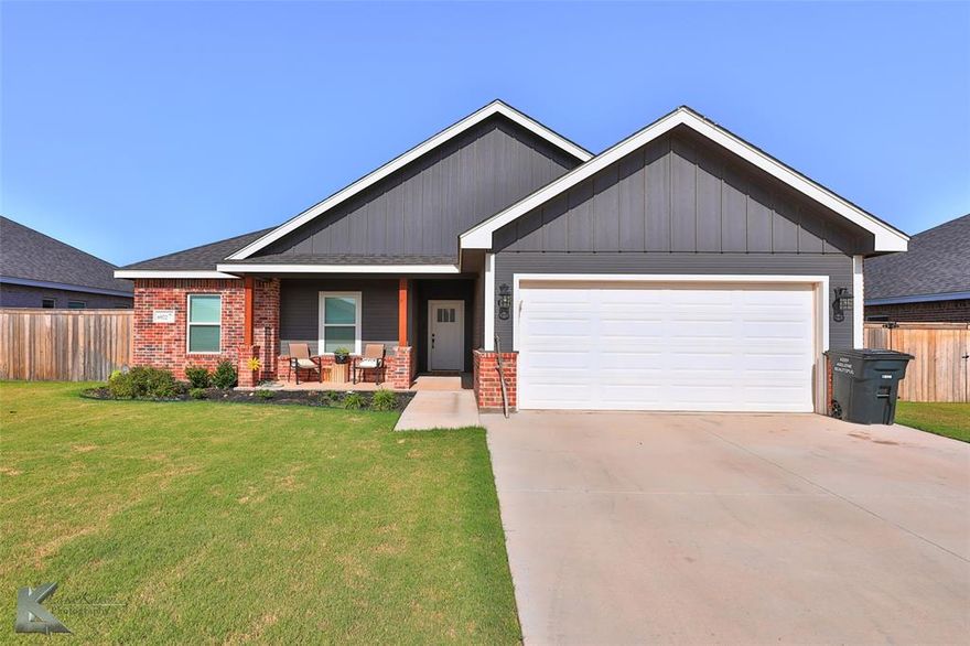 Welcome to your dream home in the highly sought-after Forrest Meadows Subdivision, located in the Wylie West School District! This stunning 3-bedroom, 2-bathroom home boasts an open-concept layout with crown moulding and luxury vinyl plank floors throughout. The gourmet kitchen features a granite-topped island, granite countertops, stainless steel appliances, and a pantry, complemented by a separate eating area. Enjoy outdoor living on the covered patio, surrounded by landscaped front and back yards, complete with an irrigation system. The fully enclosed backyard, secured with a wood privacy fence, offers ample space for relaxation and entertaining. Both bathrooms are elegantly appointed with granite countertops and tile surround showers. The primary bathroom also includes a luxurious free-standing tub for ultimate relaxation. Don't miss the opportunity to make this exceptional property your new home!