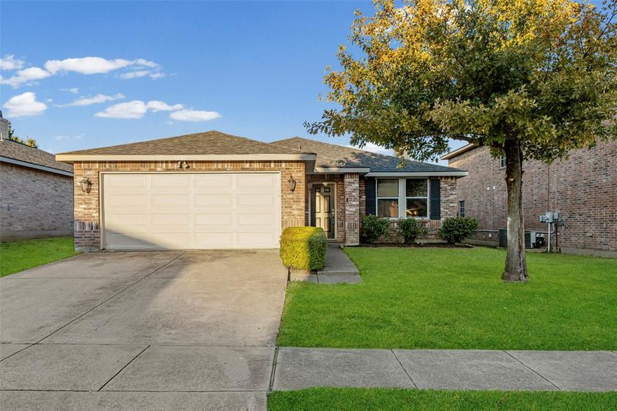 ADORABLE AND CLEAN MOVE IN READY HOME WITH NEW CARPET AND PAINT THROUGHOUT!  Step inside to a bright open concept living room with cozy wood burning fireplace to snuggle up next to this winter!  Pretty laminate flooring and fresh neutral paint throughout are a welcome find!  Separate dining space next to the AMAZING kitchen with refrigerator that stays, granite countertops and ample cabinet space plus HUGE walk in pantry plus a large laundry room too! Bedrooms are generously sized with awesome closets!  Primary suite boasts ensuite bathroom with double sinks, garden tub and massive walk in closet! Enjoy gatherings this fall in your spacious backyard with new privacy fence!  Home has a new roof too!  Live stress free in truly move in ready home!!!  Located in Mansfield ISD and residents can enjoy convenient access to major highways making commutes to nearby cities like Fort Worth and Dallas plus enjoy all the nearby parks, shopping and dining that South Arlington has to offer! HURRY!