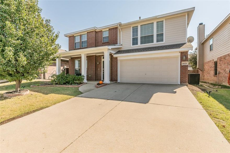 Wonderful, well kept 5 bedrooms, 3 bathroom home in the highly desirable Harvest Ridge subdivision in North Fort Worth! From the moment you pull up, you will appreciate the curb appeal and large front porch for enjoying your morning coffee. As you enter the home, you'll notice the updated laminate flooring throughout most of the main level. Flex room at the front could be used as an extra dining, living, office or play room. The kitchen overlooks the spacious living area and offers extensive cabinetry, amazing island with quartz countertops, stainless steel appliances and more. Downstairs also provides a guest suite with full bath. Upstairs, you'll find the primary suite with extra space that can be used as a work station or even a second closet. Additionally, there is a jetted tub and separate shower. The game room has plenty of space for entertaining, and there are also 3 additional bedrooms with 2 bathrooms. This home has a covered patio and large backyard with enough room for a future pool. Per seller, roof 2021, HVAC 2023, exterior paint 2024. All this located in Keller ISD!