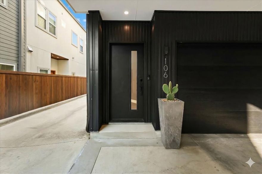 Welcome to this exquisite & contemporary home at 2001 N Prairie Ave, Unit 106, located in the heart of the vibrant Knox-Henderson neighborhood of Dallas, TX. Built in 2019, this modern condo is ideally positioned just minutes from an array of restaurants, shopping destinations, nightlife, and the scenic Katy Trail. Offering 1,395 square feet, this home is designed with an open-concept second floor that features soaring ceilings, creating an airy and spacious ambiance. Chef-Inspired Kitchen: Delight in a culinary haven equipped with high-gloss soft-close cabinetry, a custom upgraded waterfall island, and quartz countertops. The kitchen also boasts a wine fridge, perfect for entertaining. The unit is adorned with white oak floors throughout, custom paneling in the living room, and elegant designer wallpaper, offering a blend of modern elegance and comfort. The third level provides two private bedrooms, ensuring a peaceful retreat from the main living areas. The home includes 2 full and 1 half luxurious bathrooms. Benefit from state-of-the-art features such as smart thermostats and built-in Sonos speakers, enhancing both comfort and entertainment. Enjoy your own 2-car attached garage. This property is a true urban retreat, offering a harmonious blend of sophisticated design and prime location. It's a perfect sanctuary for those seeking a refined lifestyle in the city.