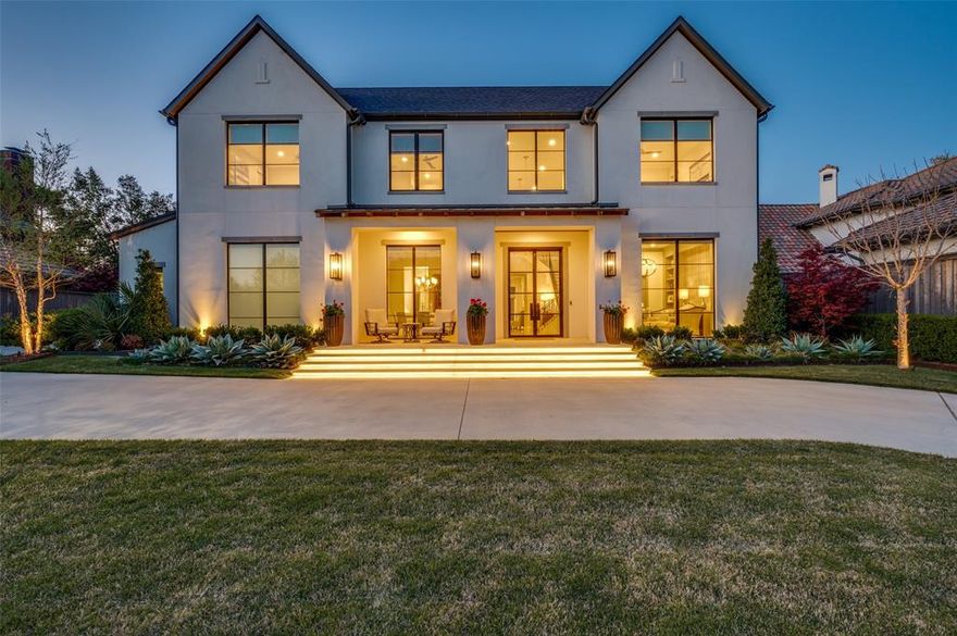 Stunning Preston Hollow gem built by Thomas Signature Homes and completed in 2020!
Gracious spaces designed for everyday living and entertaining. Stunning 2 story entry leads to formal dining and study with a separate working office and filled with natural light. Open and bright family room with fireplace and walls of French doors that open to patio and pool. Amazing kitchen with separate breakfast area and cozy keeping room with fireplace also overlook the pool and beautifully landscaped and turfed yard. Fabulous primary suite with luxurious bath with garden tub, dual vanities, oversized shower, separate makeup vanity and amazing closet. Second level features a game room with bar, media room and exercise room along with 3 spacious ensuite bedrooms. Covered outdoor living with grill, fireplace and phantom electric shades. Gated drive, elevator shaft and 3 car garage complete this fabulous home!