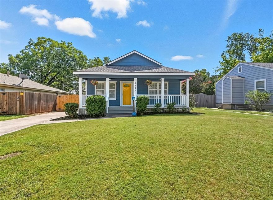 Freshly updated 3 bed, 2 bath home in the heart of highly sought-after Alamo Heights. Features an open floor plan, spacious rooms, covered front porch, and fenced backyard. Includes metal shop and separate storage shed. Conveniently located just off Hulen & I-30, walking distance to Arlington Heights High School, and within 15 minutes of Downtown Fort Worth, Clearfork, and Dickies Arena. Ready for new owners to make lasting memories!