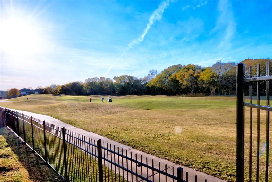 Fall in love with this Million Dollar View! Get ready to tee off to good times in this 5 bedroom 3.5 bath gorgeous home that features a breathtaking Golf Course View. Gaze across multiple fairways from your family room, kitchen, breakfast room, master bedroom, 4 upstairs bedrooms and game room. Beautifully updated with fresh paint, engineered wood floor, new carpet 2018, new roof and iron fence in 2021. The kitchen is an absolute 'Hole in One' with granite countertops, newly painted cabinets with walk in pantry. The spacious family room comes complete with a spectacular view and a switched start gas log fireplace. Oversized secluded master bedroom with sitting area, garden tub, separate shower and huge walk in closet. Ascend the stairs to a four bedroom, 2 baths surrounding a wood floored game room. Multiple bedrooms and game room also with golf course view. Located in the Stonebridge Ranch community with privileges to golf, swim lagoon, tennis & much more. Quiet neighborhood, great location, walk to playground. Close to shopping, schools, restaurants, HWY 21.  Make this your sweet home!