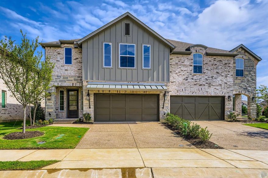 This beautiful townhome, built by renowned builder American Legend Homes, is located in the highly sought-after Castle Hills master-planned community in Lewisville, TX. Featuring 3 spacious bedrooms, 2 full baths, 1 powder bath, game room and 2-car garage, this home merges the comforts of single-family living with the low-maintenance lifestyle of a townhome. The main bedroom, offers a peaceful retreat with plenty of natural light and modern finishes. The open-concept living area is filled with natural light, thanks to floor-to-ceiling windows, customized with wood floors downstairs. The heart of the home is its state-of-the-art kitchen, perfect for cooking and entertaining. With high-end appliances, quartz countertops, custom cabinets and a functional layout, this kitchen will impress even the most discerning chefs. Enjoy movie nights and endless fun with the dedicated game room, providing the ultimate spaces for relaxation and entertainment. Whether you're hosting gatherings or enjoying quiet moments, this townhome offers the perfect blend of luxury, comfort and convenience, all within the prestigious Castle Hills Northpointe community.