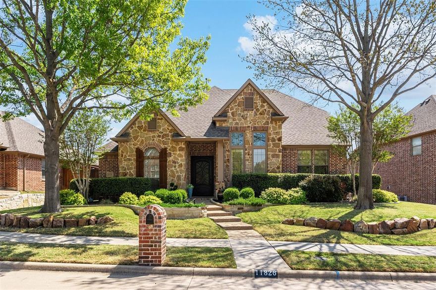 From the moment you arrive, this home makes a striking impression w-its stately brick & stone elevation, lush landscaping + OVER 100K in Upgrades. Thoughtfully updated & impeccably maintained, this 1.5 STORY home offers one of the most desirable & versatile floorplans. Step inside to discover light-filled interiors enhanced by new high-efficiency windows, fresh paint, upgraded lighting + beautiful nail down tongue & groove oak hardwoods that flows seamlessly. The expansive family room creates a welcoming gathering space, anchored by a fireplace & custom built-in entertainment center with designer shiplap accents + floating shelves. Kitchen is both stylish & functional w-a granite island + gas cooktop, all overlooking a sunlit breakfast nook. Nearby, the formal dining room offers flexibility as an additional office or lounge space, while the dedicated study could easily convert into a 4th bedroom, making this home ideal for evolving needs. Retreat to the beautifully appointed primary suite w-shiplap walls, tiered ceilings & crown molding add an elegant touch. The spa bath is truly impressive! Upstairs, a sprawling game room with its own half bath offers incredible flexibility. Step outside to your private garden-inspired backyard, where extensive landscaping surrounds a pergola-covered patio designed for relaxing evenings & effortless outdoor entertaining. A new 8-foot privacy fence, recently re-stained, enhances both beauty & seclusion. Beyond its stunning design, the home has an impressive list of upgrades, including custom garage cabs, a lifetime-finished garage floor, decked attic storage with WI access, custom window treatments w-blackout blinds in the upstairs bonus room & upgraded glass tub & shower enclosures in two bathrooms. Major mechanical updates provide additional peace of mind w-2 Lennox HVAC systems + two 50-gallon water heaters w-automatic emergency shut-off. Beautifully upgraded & thoughtfully designed, this home is truly turnkey & ready to impress!
