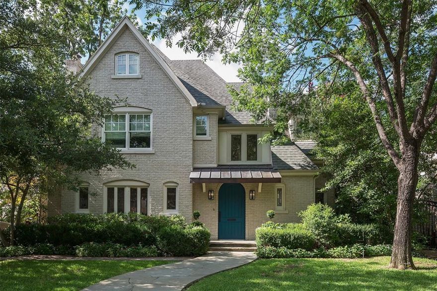 Offer deadline of Sunday, July 16, 2023 5:00 PM. Original charm meets the growing needs of a family with this flexible floorplan. Stained glass windows, arched doorways, a stately staircase and tall ceilings provide a warm welcome. From a delightful powder room, lounge and fun finishes to a large family room with beamed ceiling and a bright kitchen overlooking a wonderful pool-spa, this home is ready for plenty of activity! The third-floor bedroom can also be used as a game room or music room. Quarters over the garage are comfortable for guests or family. Enjoy everything Highland Park has to offer in this rare find!