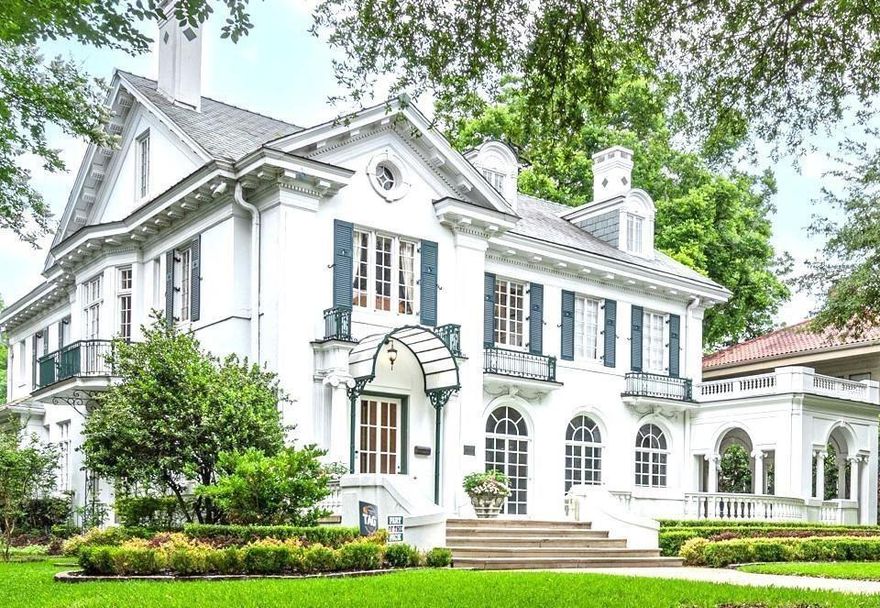 This magnificent Estate designed by the renowned architect Hal Thompson stands as a true designated Dallas landmark. With it's unparalleled charm it is a once in a lifetime opportunity to call home. They don't build homes with these materials & such incredible craftsmanship anymore. In 2012 the  home was brought into todays standards while keeping many original fixtures in place!  Most of the plumbing & electrical as well as 4 zoned HVAC units, furnaces, tankless water heater, roof under lament & much more. This home has been featured in magazines, newspapers & videos on social media due to it's elegance & location on prestigious Swiss Ave. It was appraised last May for 3.25 million! Guest house adds an additional approx. 880 sq ft & adds 2 more bedrooms, full bath, kitchen & 2nd full size laundry area & an original 1916 telephone! The main house grand great room has Venetian plaster walls & sunroom over looking a secret garden. Elegant formal dining has original chandeliers & sconces. Interior is adorned with soaring ceilings, oak hardwoods, dentate ceiling crown molding, handcrafted fireplaces & many steel casement windows all culminating elegance & sophistication. Gourmet kitchen with 2 sinks, 2 dw, Wolf range, dbl ovens, microwave, warming drawer, quartzite counters, hidden sect desk, walk-in pantry, glass-front cabinets with lighting, ice maker, large & mini refrig & more. Primary suite with 4 closets, fireplace & bath with heated floors, luxury duo shower with rain & sauna features & heated tub. Sonos system serves many rooms & primary suite has separate sound for the shower. Huge media rm. with mini fridge, microwave & theater equip. An ELEVATOR services the 1st & 2nd floor. Exterior with extensive landscaping, side Loggia patio, grand front walkway lit by tree-mounted spotlights, & a matching chicken coop. Sparkling pool, hot tub, landscaping, lighting & more. Dog shower & outdoor shower are adjacent to the pool area. See the feature list & remodel pages.