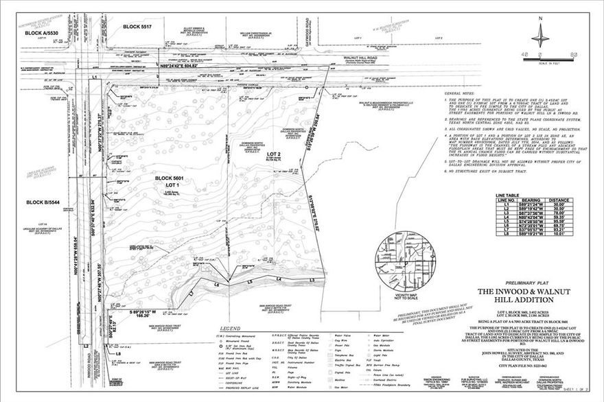 3.45 acres in the heart of Preston Hollow!! Build your dream house on a large acreage or build 3 homes on over 1 acre lots! Seller Can sell as 3.45 acres or split in 3 lots - 1.04 ac, 1.04 acres and 1.21 acres.