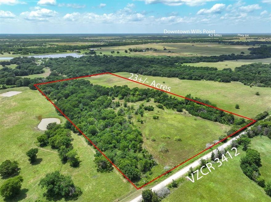 23± Acres – Prime East Texas Land with Pond, Creek & Easy Access to I-20

Discover the perfect blend of open space and natural beauty with this 23± acre tract located on a quiet county road just minutes from I-20. Whether you're looking to build your dream home, move a mobile home, or invest in land with future potential, this versatile property offers it all.

Gently rolling terrain features a mix of open pasture and mature trees, along with a peaceful pond and a seasonal creek—ideal for livestock, recreation, or simply enjoying the scenery. With light restrictions in place, you have the freedom to bring your vision to life. Portion of property located in the flood zone. No trash dumping, no storage of abandoned automobiles, no storage of building materials.


Situated in the sought-after Wills Point ISD and just a short drive to Lake Tawakoni and the famous First Monday Trade Days in Canton, this location combines rural charm with convenient access to shopping, schools, and major commuting routes.