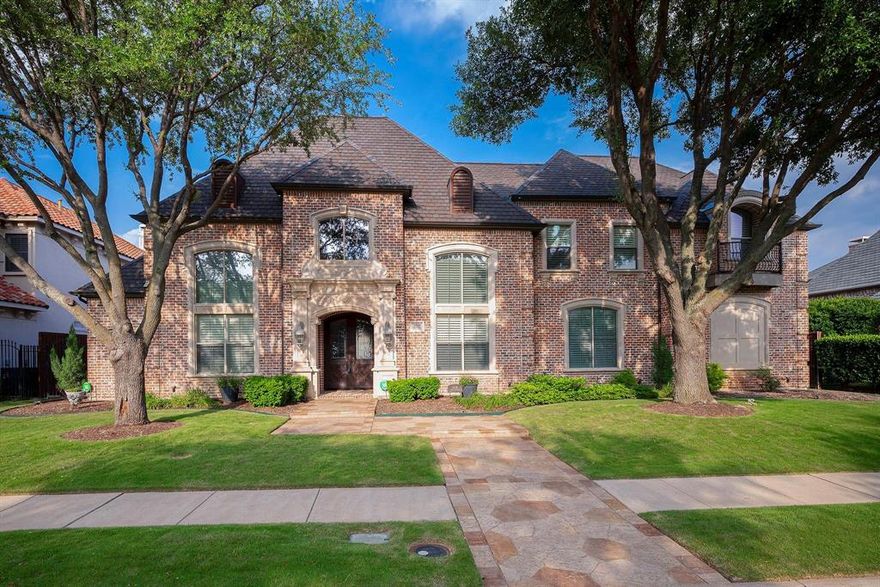 Stunning custom estate in gated & guarded Starwood! Grand entry w-soaring ceiling, rich hardwood floors, arched columns surround the Formal Living w-a fireplace & intricate crown molding. Formal Dining w-a grand chandelier! Spacious family room features vaulted cedar ceilings, custom built-in entertainment center & fireplace w-stone surround. Chef's Kitchen with built-in refrigerator, raised breakfast bar, Jenn-air double ovens and 6 burner stove & tumbled stone backsplash. Light filled Breakfast Nook! 1st floor Media Room! Handsome executive Study w-wood paneled walls! Centrally located wet bar for entertaining! Inspiring Master Suite w-see thru FP, tiered ceilings, sitting area & lavish spa bath & large closet! 1st floor private Guest Suite! Upstairs Game room along w-3 additional large bedrooms. The backyard is an entertainers dream w-a sparkling pool & spa w-water feature, covered patio, built-in grill & extensive landscaping! Hike & bike trails, workout center, pristine condition!