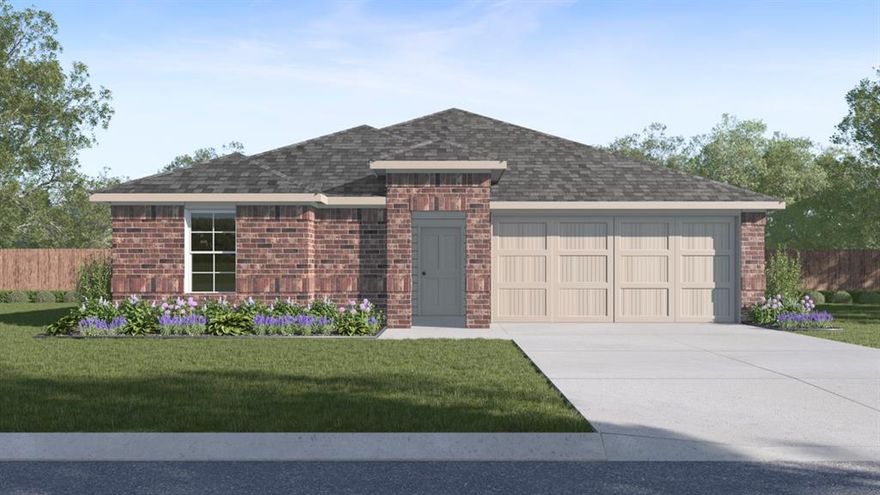 New! Super cute single story! Three bedrooms, two full baths, with covered patio. Home includes, island kitchen, granite counters throughout, LED lighting, full sprinkler system, professionally engineered post tension foundation, and much more!
Stonewyck Farms
Come visit our D.R. Horton community located in the charming small town of Ennis also known as the “Bluebonnet City”. Located off I-45 approximately 35.4 miles from Downtown Dallas. The city of Ennis boosts the Big O Speedway, bluebonnet trails, area parks, Lake Bardwell, a drive-in movie theater, historic museums, and more! Stonewyck Farms features one- and two-story open-concept floorplans from 1,294 to 2,352 sf, with LED ceiling mounted lights throughout, and name-brand wood laminate flooring in family, kitchen, entries, and hallway. Stonewyck Farms offers something for everyone!