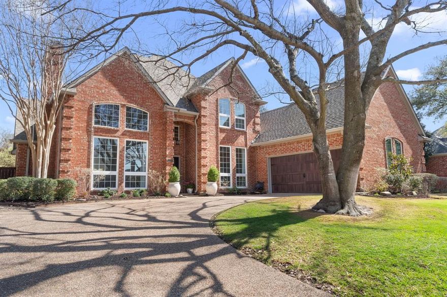 Just in time for summer! Who needs a vacation when you have your own private oasis. Incredible former model home in the heart of sought after Stonebridge Ranch. Nestled into the treed pocket of Stonebridge you will find this incredibly maintained home which sits right across from walking trails and one of the many lakes in Stonebridge Ranch. This beautiful home boasts upgrades galore, from hardwood flooring, decorative lighting inside and incredible landscape lighting out, beautiful kitchen, wet bar which is amazing for entertaining, wonderful floorplan that is wrapped around a sparkling resort style pool and grounds that have been impeccably maintained. Award winning schools, all of the amenities Stonebridge has to offer, walking trails, bike paths, community pools and tennis and pickle ball courts. This 3 bedroom 2.5 bath home with 3 living areas, one with incredible ceilings and views, one overlooking the sparkling and inviting pool, and the large upstairs gameroom. Large master is downstairs, and the other bedrooms are upstairs. Every attention to detail has been thoughtfully put into this home. Do not delay! Schedule your appointment to see this property today.