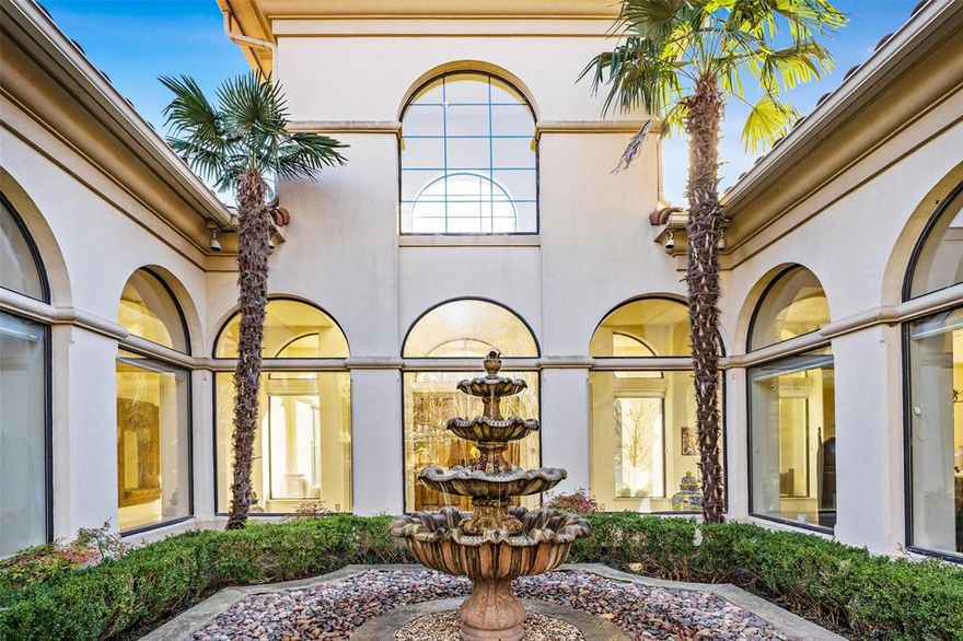 Stunning California architecture with bright exterior nestled on a cul de sac. The home boasts four bedrooms, three bathrooms, one half bath, three car garage, a main-level primary suite, and sparkling pool. This is a must-see luxury listing with unique details including a show stopping entrance with views of beautifully designed landscape by Harold Leidner. Enjoy living well with multiple outdoor sitting areas, and newly installed Genetec gas generator ready to supply power to the entire home.