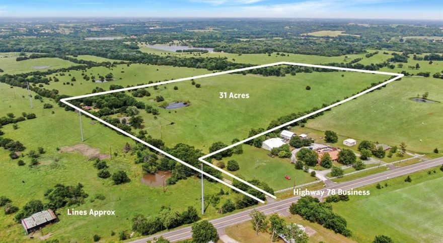 31 Acres in Farmersville Texas! Ideally located 1.5 miles to the high school, 2 miles from the quaint downtown and less than 10 miles from the fastest-growing city in the U.S.  This beautiful setting offers incredible value with the majority of its worth tied to the expansive land. The property boasts lush green fields, a serene pond, and mature trees, creating a picturesque setting ideal for farming, recreation, or future development. The existing home, while in need of some tender loving care, it presents a fantastic opportunity to restore and revive its original charm. Featuring a spacious layout with a welcoming front porch and a cozy front patio, this residence could once again become the heart of the property with the right renovations. The land also includes a rustic barn, adding to its versatility.
Located in a community renowned for its top-rated schools, this property is perfect for families or investors looking to capitalize on its prime location and growth potential. Don’t miss out on this rare chance to own a slice of Texas countryside with endless possibilities! All information to be verified by buyers agent.
Key Features:
•  31 acres of fertile land
•  Existing home with renovation potential
•  Serene pond and mature trees
•  Rustic barn for storage or livestock
•  Access to incredible Farmersville schools
Contact us or your agent today to schedule a viewing and explore the opportunities this unique property has to offer!