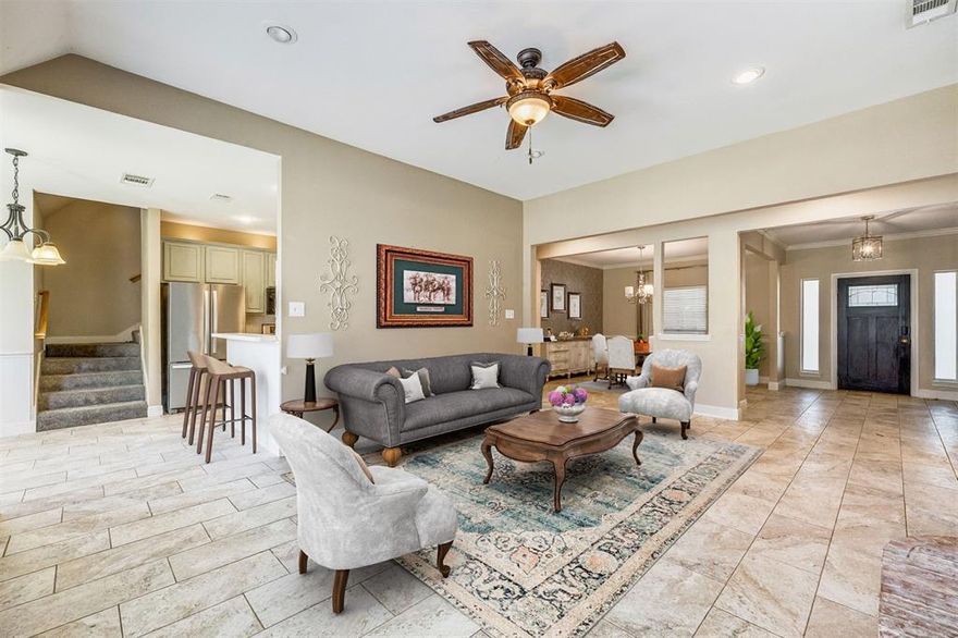 Welcome to 2404 Summer Ct – NEW ROOF! - A beautifully maintained 4-bedroom, 3.1-bath home nestled on a quiet cul-de-sac in sought-after Arlington! This move-in ready gem offers an ideal layout with split bedrooms, spacious living areas, and abundant natural light throughout. The large living room features a cozy fireplace and opens to the dining area—perfect for entertaining. The kitchen boasts stainless steel appliances, ample cabinet space, and a breakfast nook overlooking the backyard. The home boasts two master suites—one on each level—each thoughtfully remodeled with luxurious quartz countertops, garden tubs, separate showers, and large walk-in closet. The upper-level master suite can also serve as a spacious game room or second living area, providing flexibility to suit your lifestyle needs. Enjoy relaxing evenings under the covered front porch enjoying the quiet neighborhood or visiting with neighbors. Recent updates include fresh interior paint and newer flooring. Conveniently located near parks, shopping, dining, and top-rated Mansfield ISD schools. Easy access to Hwy 287 and I-20 for commuters. Don’t miss your chance to own this charming Arlington home—schedule your tour today!