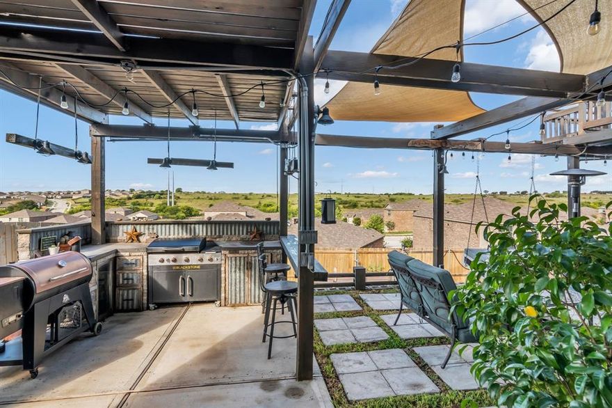 Move into this beautiful 4-bedroom, 2.5-bath home offering 2,153 sq. ft. of comfortable living space. The large kitchen features granite countertops and ample storage, seamlessly opening to the main living areas. Smart home features include thermostat, lighting, and garage door controls for added convenience. The spacious primary suite includes an en-suite bathroom with modern finishes.

Outdoor living is a highlight, with a covered patio, outdoor kitchen, upper deck for stargazing, and a relaxing hot tub. Community amenities in Chisholm Springs include a swimming pool, gym, clubhouse, three playgrounds, basketball court, and walking trail.

This home offers the perfect combination of comfort, function, and lifestyle—schedule a showing today.