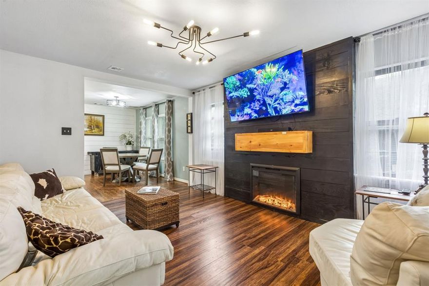 Modern charm in coveted Little Forest Hills neighborhood. Situated on a massive 178 deep lot that feels like your own backyard oasis. Lifetime owner has meticulously updated over the recent years adding a large covered back patio creating extra year round entertaining living area This back deck offers an ADA ramp down for handicap accessibility,, front carport, both bathrooms were remodeled and a fabulous chefs kitchen renovation that includes high end stainless appliances, gas range and an eat at kitchen bar with a nice dinning space. Three bedrooms with two lending to two primary bedrooms as they are both HUGE. Third bedroom is lofted with the original and beautifully patinaed wood floors and gives you a fun birds eye view of your front yard. Covered front porch with swing and a space to enjoy your morning coffee. Fireplace in living area and a bonus room that can be used as a home office or get ready to host an evening of Mahjong. Contemporary style, modern amenities and all the eclectic charm Little Forest Hills offers. White Rock Lake and Dallas Arboretum a short walk or bike ride away. Easy access to Downtown Dallas. Public golf at Tennison Park. Fantastic local restaurants and shops. Ring THE LADY OF THE LAKE  to enjoy the best of East Dallas living. First time ever offered for sale.