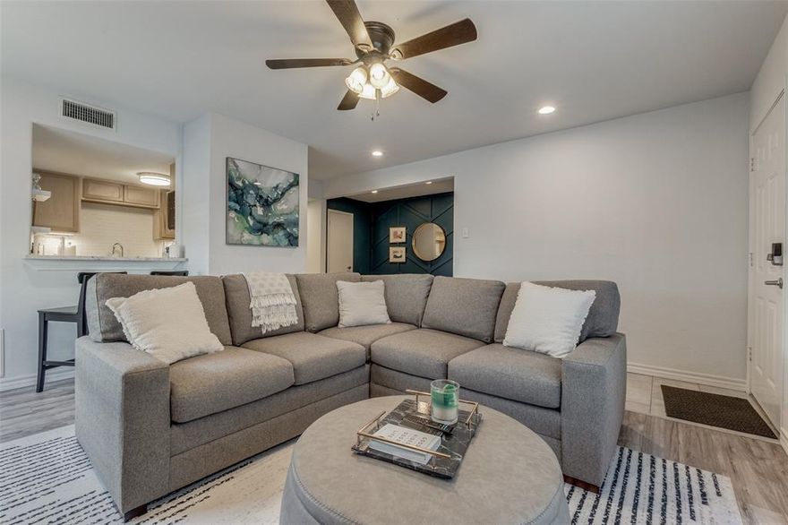 Fully remodeled in 2023, this turnkey two-story condo offers updated finishes and a rare level of privacy in the heart of Oak Lawn.

The main living area features an open layout with updated flooring throughout and a wood-burning fireplace. The kitchen has been completely redone with new cabinetry, granite countertops, and stainless steel appliances, giving it a clean, modern feel.

Upstairs, both bedrooms are well-sized and set apart for privacy, along with a fully updated bathroom that includes a walk-in shower, new vanity, and updated fixtures. A half bath is conveniently located on the main level.

One of the standout features of this unit is how quiet and private it is—there are no neighbors above or below, which is hard to find in this area, and the primary suite and living room do not share any walls with neighbors.

Additional updates include a new HVAC system (2023), updated lighting, and modern finishes throughout. The condo also includes a private fenced patio and two assigned parking spaces, including one covered.

Located in a well-maintained 11-unit community, you’re within walking distance to Cedar Springs dining, coffee shops, grocery options, and nightlife, with quick access to the Dallas North Tollway.