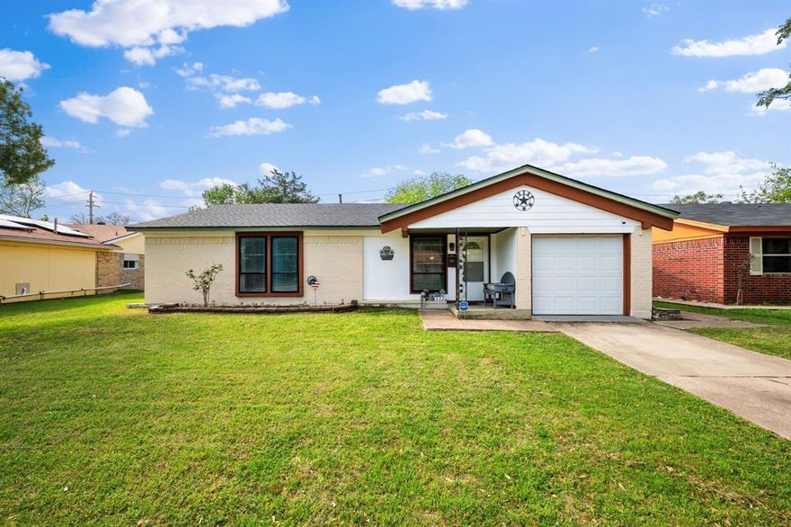 Welcome to this beautiful three bedroom, two bathroom home in Grand Prairie. This home blends modern design with comfortable living. The spacious interior features sleek granite countertops in the kitchen, perfect for both everyday cooking and entertaining. The seamless flow between the kitchen, dining, and living areas creates an inviting atmosphere. Retreat to the generously-sized master suite. Two additional bedrooms offer flexibility for a home office, guest room, or family space. Both bathrooms have been thoughtfully designed with contemporary finishes and elegant fixtures. Two living room areas making the home exciting for family time or hosting. This house has been updated completely on the exterior and interior. Come take a look for yourself.