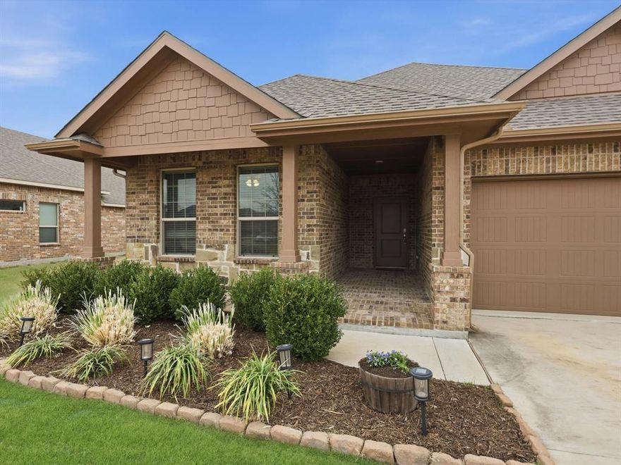 Welcome to 3425 Eloise Ln. in Krum — a home where intentional design and everyday livability come together in a way that simply feels right. Owned and meticulously cared for by the original homeowner, this 4 bedroom, 2 bathroom residence offers a thoughtful balance of openness, warmth, and curated detail. From the moment you step inside, the layout unfolds with purpose. The open floorplan isn’t just spacious it’s connected in a way that keeps everyone part of the conversation without sacrificing breathing room. The living area anchors the home, flowing effortlessly into a kitchen designed to be both functional and beautiful. Featuring granite countertops, plenty of cabinetry, and designer-selected finishes, this space feels tailored rather than typical, elevated without being overstated. The primary suite is tucked away for privacy and features a stunning ensuite bath, with a separate tub and shower, creating a retreat that feels calm and intentional at the end of the day. Secondary bedrooms offer versatility for guests, storage, or in home office space, while the overall footprint of approximately 1,834 square feet provides flexibility for how you truly live. Outdoors, the private backyard offers, a covered patio, and young plated trees, with room for expansion, whether that means adding a garden, bringing your outdoor living vision to life, or simply enjoying the openness that makes Krum living so special. With convenient access to Farm-to-Market Road 156 and just a short drive to nearby amenities, you’ll appreciate the balance of space and accessibility. Homes owned by their original homeowner often carry a different kind of story; one of care, pride, and steady upkeep, and this one is no exception. If you’ve been looking for something that feels authentic rather than expected, this is the one to experience in person.