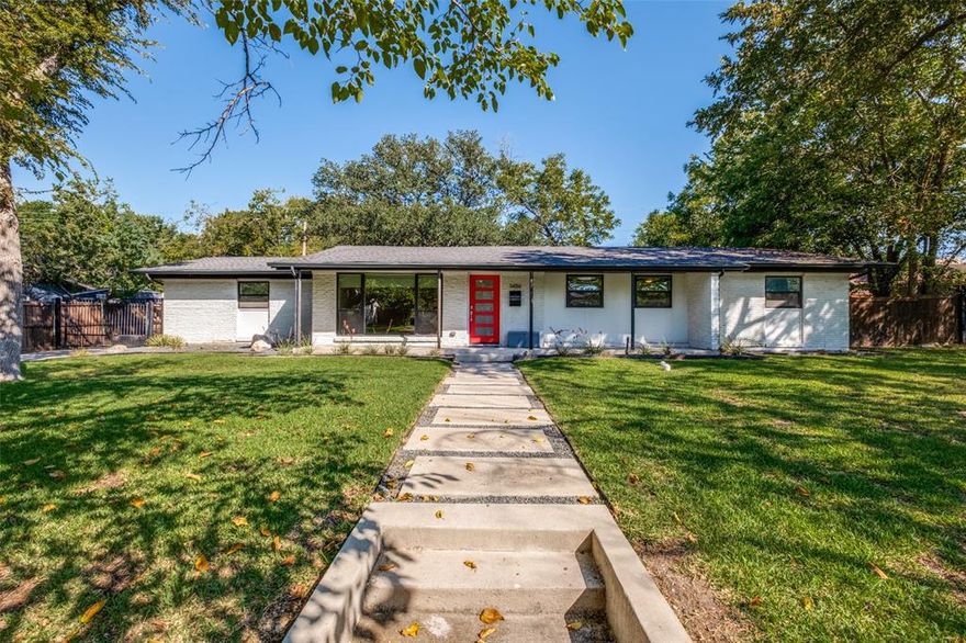 This beautifully updated 4-bedroom, 2-bath home perfectly blends mid-century charm with today’s modern comforts. From the moment you walk in, you’ll notice the clean lines, big windows, and open layout that make the space feel bright, warm, and welcoming. The kitchen has been tastefully updated-flowing easily into the dining and living areas where hardwood floors and a classic brick fireplace set the tone for relaxed living and entertaining.The primary suite offers a peaceful retreat, while the additional bedrooms give you plenty of options—one works perfectly as a home office or cozy library. Step outside to a private backyard framed by mature trees and a patio that’s ideal for casual evenings or weekend get-togethers. It’s a home that keeps its mid-century character but lives beautifully for the way people live today—comfortable, stylish, and full of natural light.