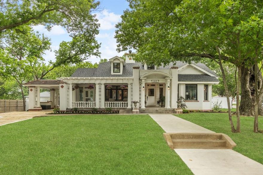 Huge REDUCTION!!! Schedule your showing today!! This is a prime opportunity to create your dream lifestyle! Historic Downtown McKinney! shops..restaurants.. boutiques! This amazing home was meticulously restored... over 2.5 years to fine tune all the details! 
Known as the A. G. Wilson House -Do you follow Instagram- Check out the wilsonwaddillhome! -see all the before pictures & videos of the transformation & meticulous care that went into this restoration! This 4-bed, 3.5-bath home blends timeless architecture with luxurious modern upgrades. Features include custom cabinetry, restored original oak floors in the study, powder bath & 2 guest bedrooms, unlacquered brass plumbing & hardware throughout, Emtek door hardware, zellige tile, white oak ceilings in the dining, family & kitchen, gorgeous chandeliers & light fixtures.. Fully updated with new plumbing, electrical, spray foam insulation, 3 HVAC units, tankless water heater, and smart thermostats, irrigation.. Original windows restored or custom-matched. Original doors restored.. Chef's dream kitchen with Quartzite counters, KitchenAid IceMaker,Dishwasher,Beverage Fridge,Microwave + Hallman range - 6 burner+ double ovens, farm sink & custom checkerboard sink from the Netherlands! Ubiquiti Camera security system, Unifi enterprise network + full Wifi 6 coverage. Located just steps from the charm of Downtown McKinney. This home offers a rare opportunity to own a piece of history—fully reimagined for modern living. Detailed upgrade list in the Transaction Desk! Plans available for garage addition etc! Call, text or email agent for details & any questions you may have!