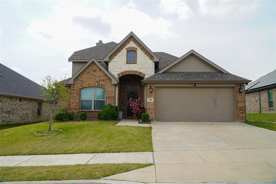 Welcome to this stunning John Houston Trenton plan nestled in the desirable Bristol Oaks subdivision of Keene ISD! Built in 2022, this thoughtfully designed two-story home offers 4 bedrooms, 3 full baths, a dedicated study, game room, and 2546 sq. ft of beautifully appointed living space. Enjoy luxury upgrades throughout including panted cabinets, hardwood flooring and upgraded tile selections. The open concept layout features great living areas, a cozy wood burning fireplace with gas starter. The chef -ready kitchen is equipped with dishwasher, disposal, and microwave. Step outside to a covered back patio perfect for entertaining, complemented by a full sprinkler system, wood privacy fence. The 2 -car front-facing garage adds curb appeal. So look no further book your appointment now.