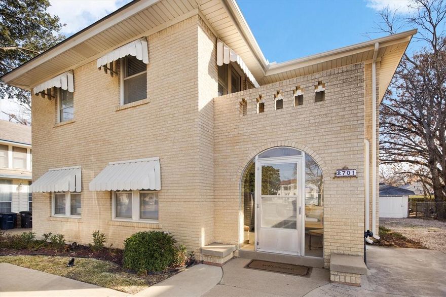 Prime location walkable to TCU. Great floorplan with 1 bedroom-bath down and 2 living areas. Updated kitchen with beautiful finish out.  Upstairs the main bedroom has a separate sitting area plus an ensuite bathroom. Another small flex room could be another living, study or game room for the other 3 bedrooms to share. Convenient location to grocery stores, restaurants and shopping. Current lease through May 20, 2025, for $7000 per month, next lease begins June 1, 2025, through May 20, 2026, for $7375 per month.  Pool table in downstairs living space remains with the property. Property is grandfathered in the TCU overlay for more than 3 tenants.