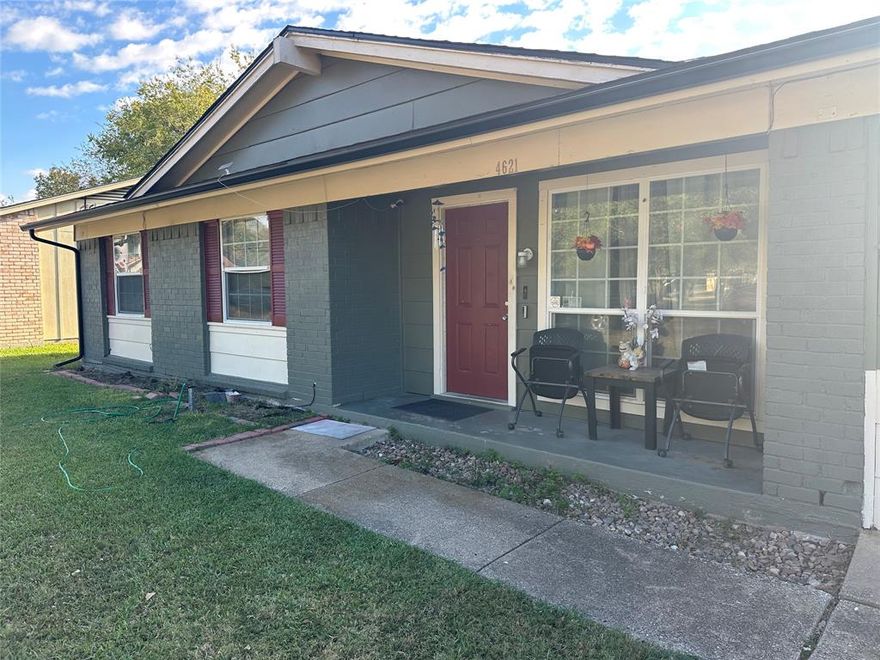 Welcome to this adorable 4-bedroom, 2-bath bungalow featuring an inviting open floor plan and bright galley kitchen with plenty of counter space. Enjoy the stylish vinyl flooring throughout and recessed lighting that creates a warm, modern feel in the living area. Step outside to a spacious backyard with mature trees, three storage sheds, and direct access to the park right behind the home—ideal for weekend gatherings or family fun. The large front yard adds great curb appeal and extra outdoor space. Conveniently located near I-20, 635, top retail shops, restaurants, and just 25 minutes from Downtown Dallas, this home combines comfort, location, and value. Priced to sell—don’t miss out! BUYER AND BUYER AGENT TO CONFIRM ALL INFORMATION AND MEASUREMENTS!